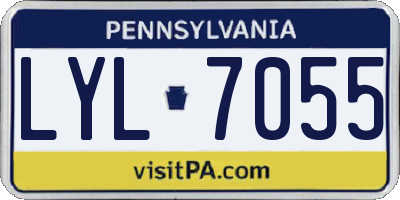 PA license plate LYL7055
