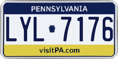 PA license plate LYL7176