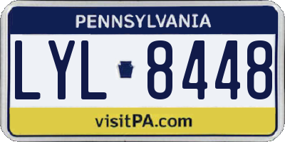 PA license plate LYL8448