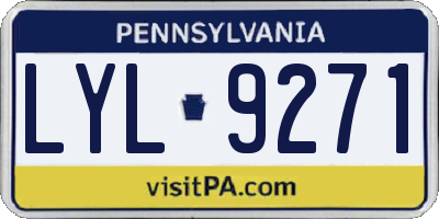 PA license plate LYL9271