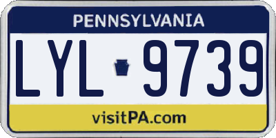 PA license plate LYL9739