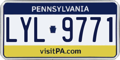 PA license plate LYL9771