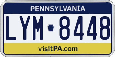 PA license plate LYM8448