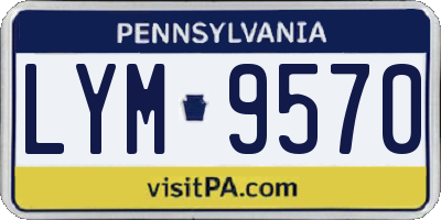 PA license plate LYM9570