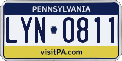 PA license plate LYN0811
