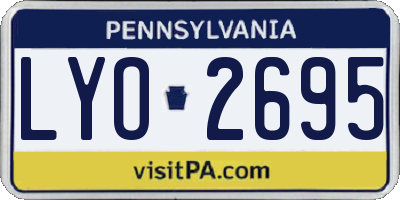 PA license plate LYO2695