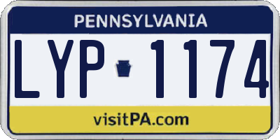 PA license plate LYP1174
