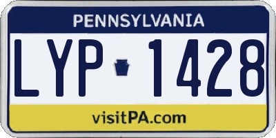 PA license plate LYP1428