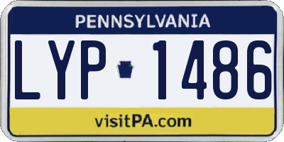 PA license plate LYP1486