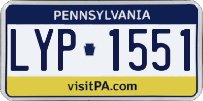 PA license plate LYP1551