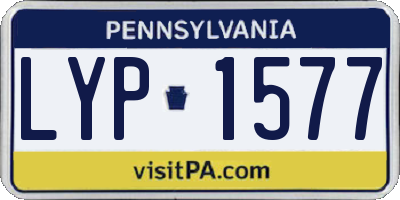 PA license plate LYP1577