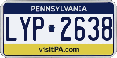 PA license plate LYP2638