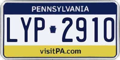 PA license plate LYP2910