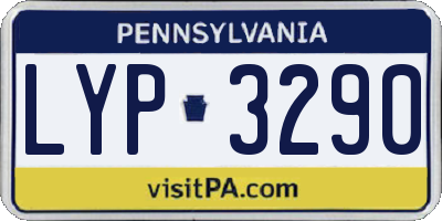 PA license plate LYP3290
