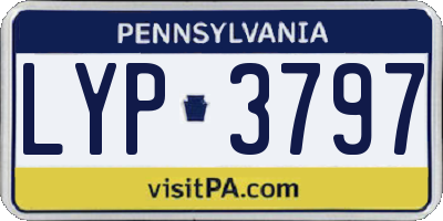 PA license plate LYP3797