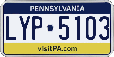 PA license plate LYP5103