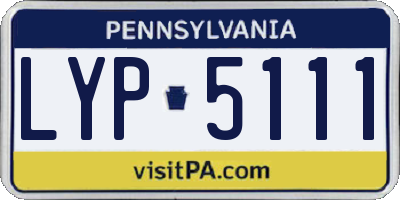 PA license plate LYP5111