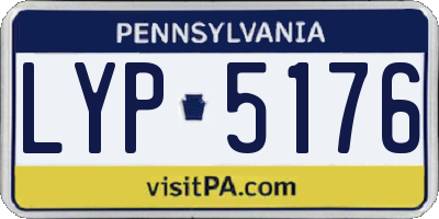 PA license plate LYP5176
