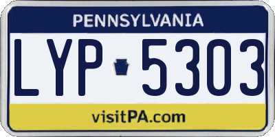 PA license plate LYP5303