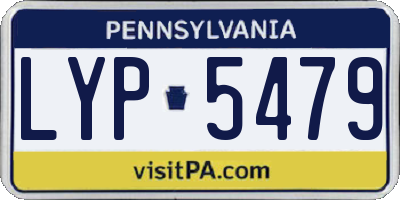 PA license plate LYP5479
