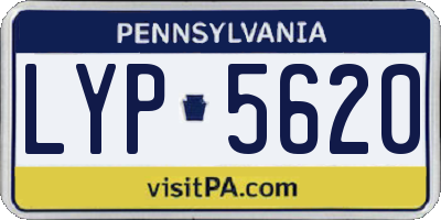 PA license plate LYP5620