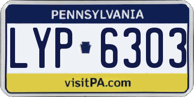 PA license plate LYP6303