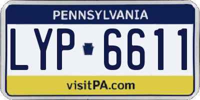 PA license plate LYP6611