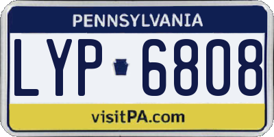 PA license plate LYP6808