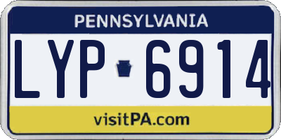 PA license plate LYP6914
