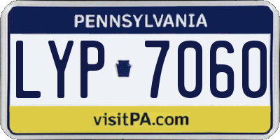 PA license plate LYP7060