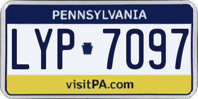 PA license plate LYP7097