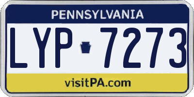PA license plate LYP7273