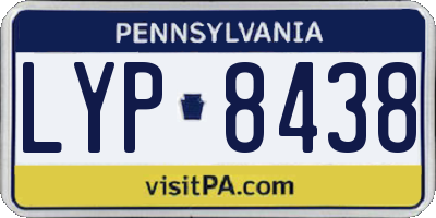 PA license plate LYP8438