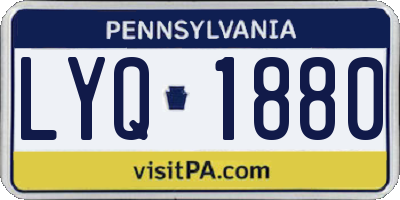 PA license plate LYQ1880