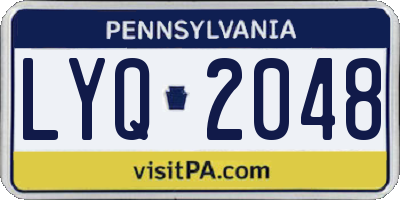 PA license plate LYQ2048