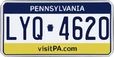 PA license plate LYQ4620