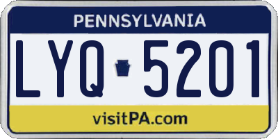 PA license plate LYQ5201
