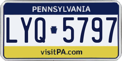 PA license plate LYQ5797
