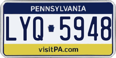 PA license plate LYQ5948