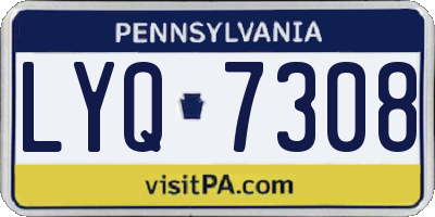 PA license plate LYQ7308