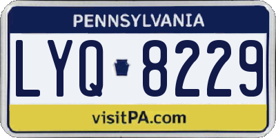 PA license plate LYQ8229