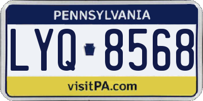 PA license plate LYQ8568