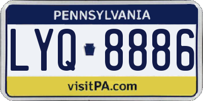 PA license plate LYQ8886