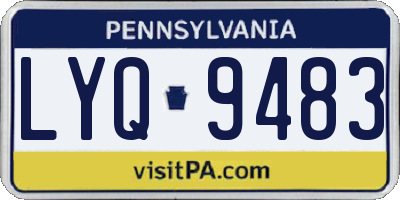 PA license plate LYQ9483