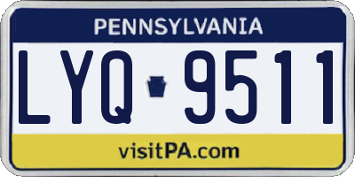 PA license plate LYQ9511