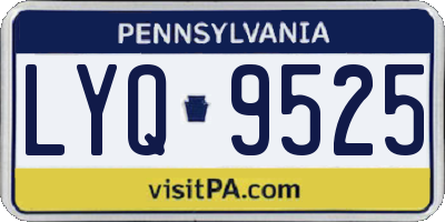 PA license plate LYQ9525