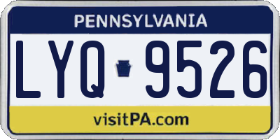 PA license plate LYQ9526