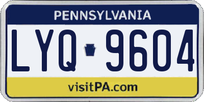 PA license plate LYQ9604