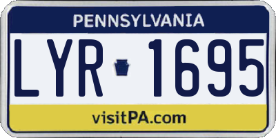 PA license plate LYR1695