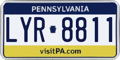 PA license plate LYR8811